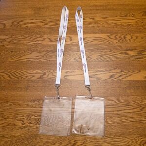 America 250 Lanyard ID Badge Holder 2 pc‎ Set White Blue Red Celebration Event